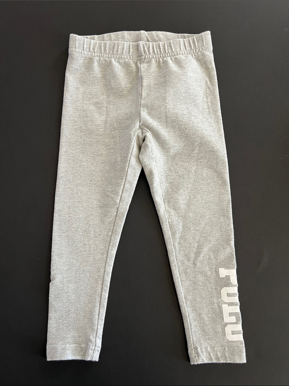 Polo by Ralph Lauren Gray Girls' Leggings with White Side Logo